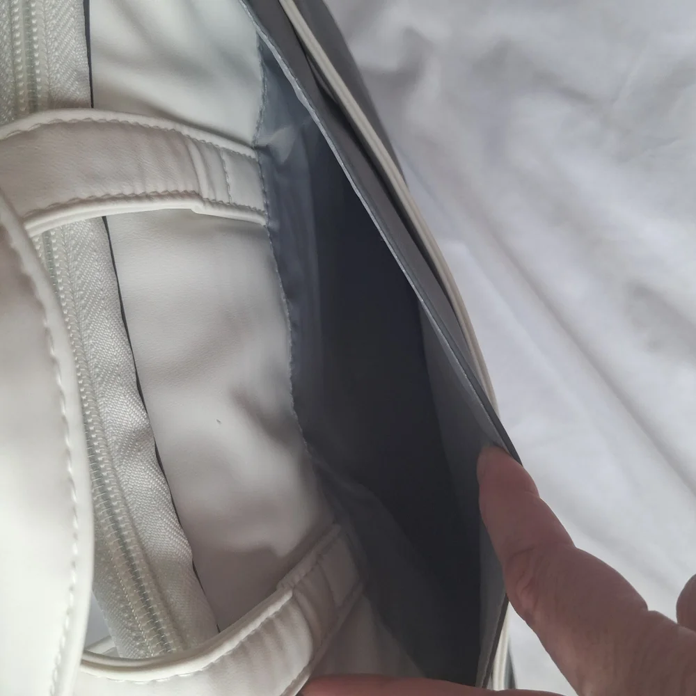 Stylish Gray and White Laptop Bag
